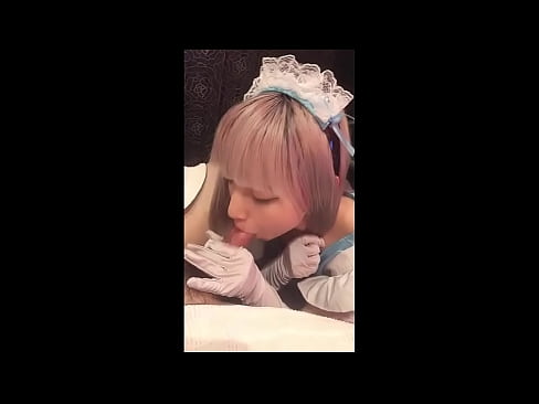 ❤️ Idol Japanese [mayuka], Aṣọ iranṣẹbinrin Faranse, apakan 1, ifefẹfẹ ati fifẹ kuro pẹlu ipara ❤  Ibalopo ❌️❤